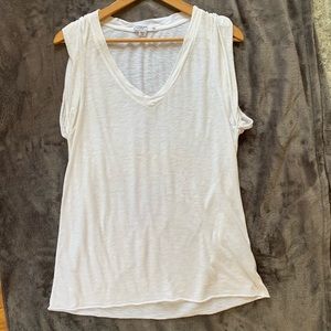Stateside White cuffed sleeve T-shirt size M